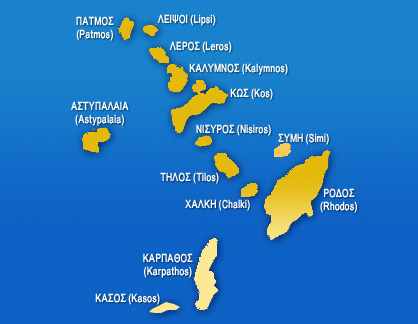 Dodecanese Island Map