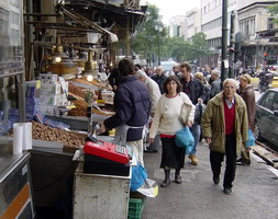 Athinas street in Athens