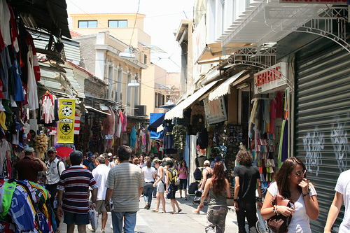 Monastiraki flea market in Athens