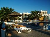Hotel swimmingpool in the morning in Naxos
