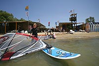 Windsurfing in naxos