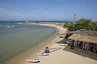 Windsurfing beach in naxos