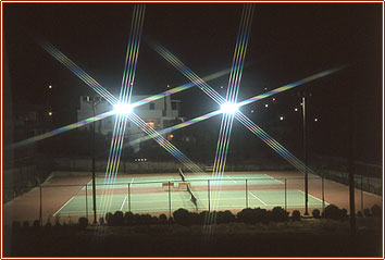 View of tennis court